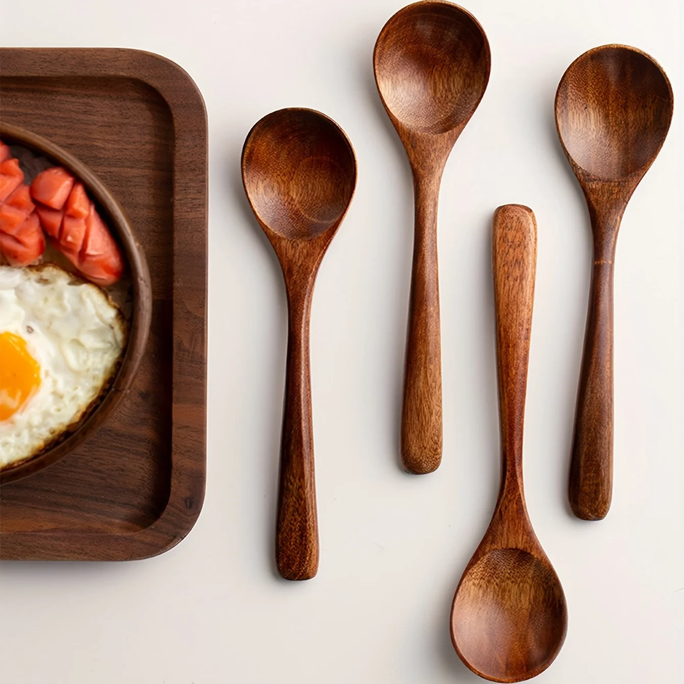Kitchen Gadgets Modern - Modern Reusable Wooden Spoon Set, Suitable