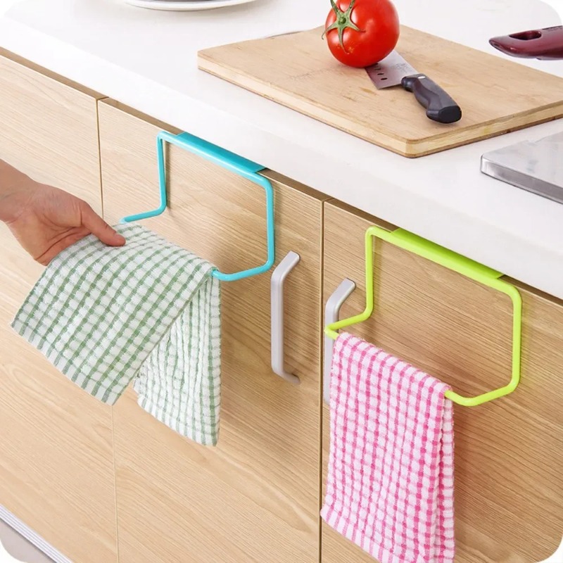 Kitchen Gadgets Cabinet - 1PC Plastic Hanging Holder Towel Rack