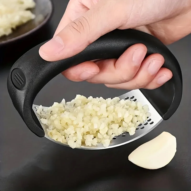 Manual Garlic Press - Manual Hand Crank Garlic Crusher Stainless