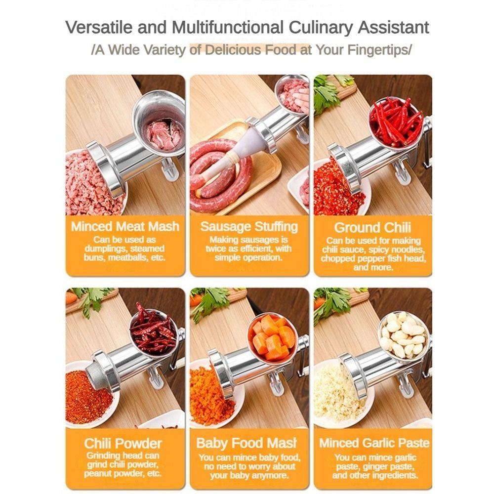 Space-Saving Manual Meat Grind - Kitchen Hand Gadgets recension och pris