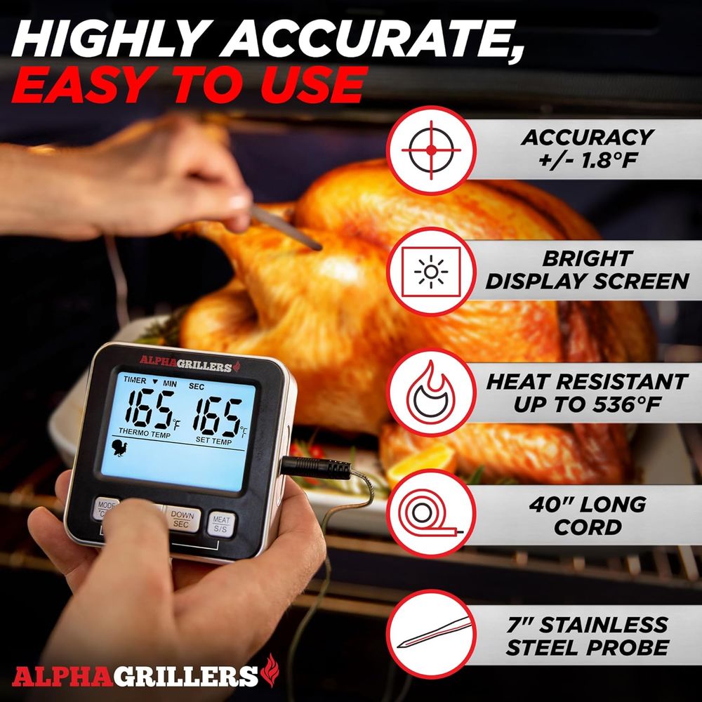 Digital Kitchen Oven Thermomet - Kitchen Timer Digital recension och pris