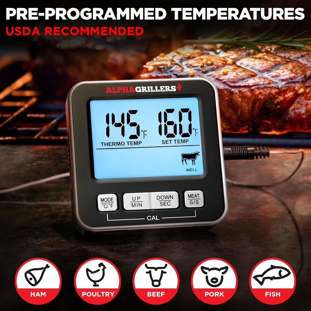 Digital Kitchen Oven Thermomet - Kitchen Timer Digital recension och pris
