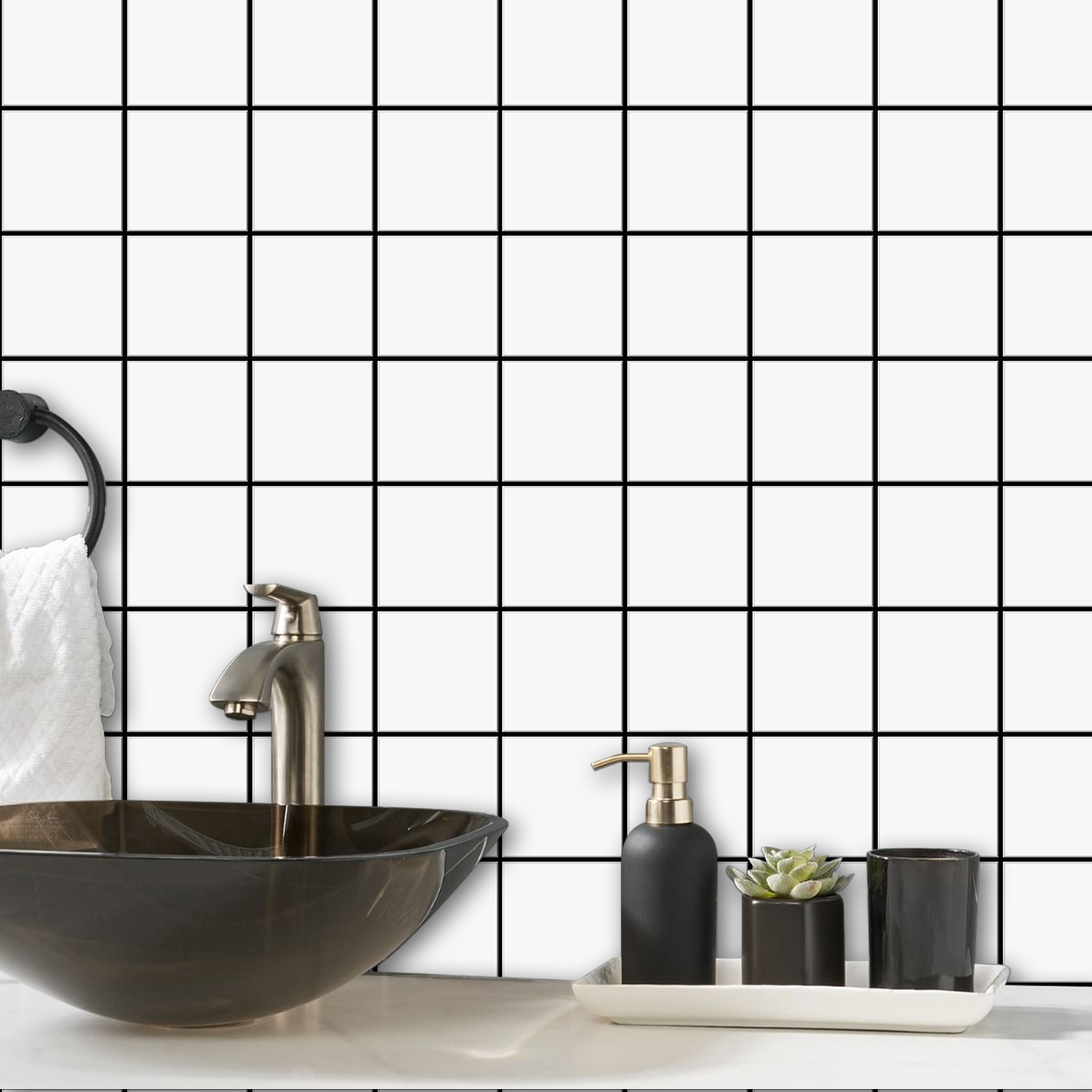 10pcs Premium Square Wall Tile - Kitchen Gadgets Cabinet recension och pris