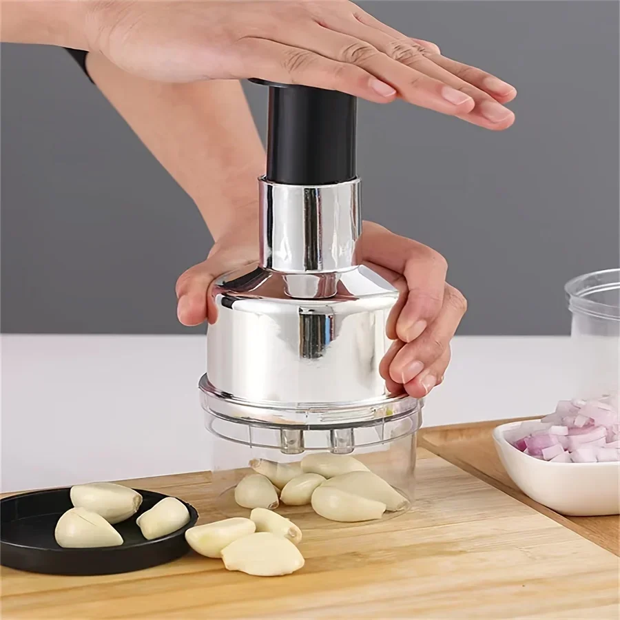 Stainless Steel Garlic Presser - Manual Garlic Press recension och pris