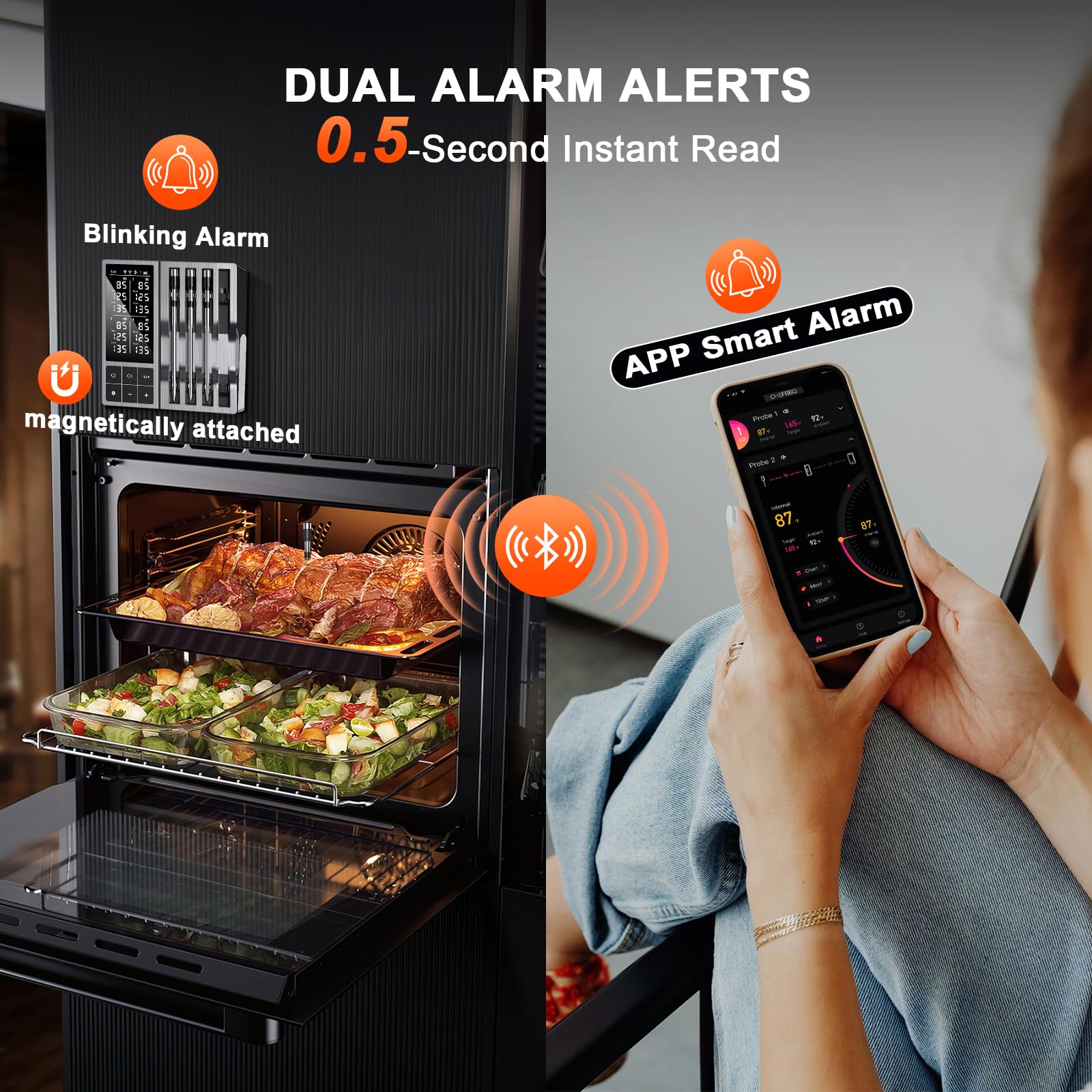 Wireless Bluetooth Meat Thermo - Kitchen Timer Digital recension och pris