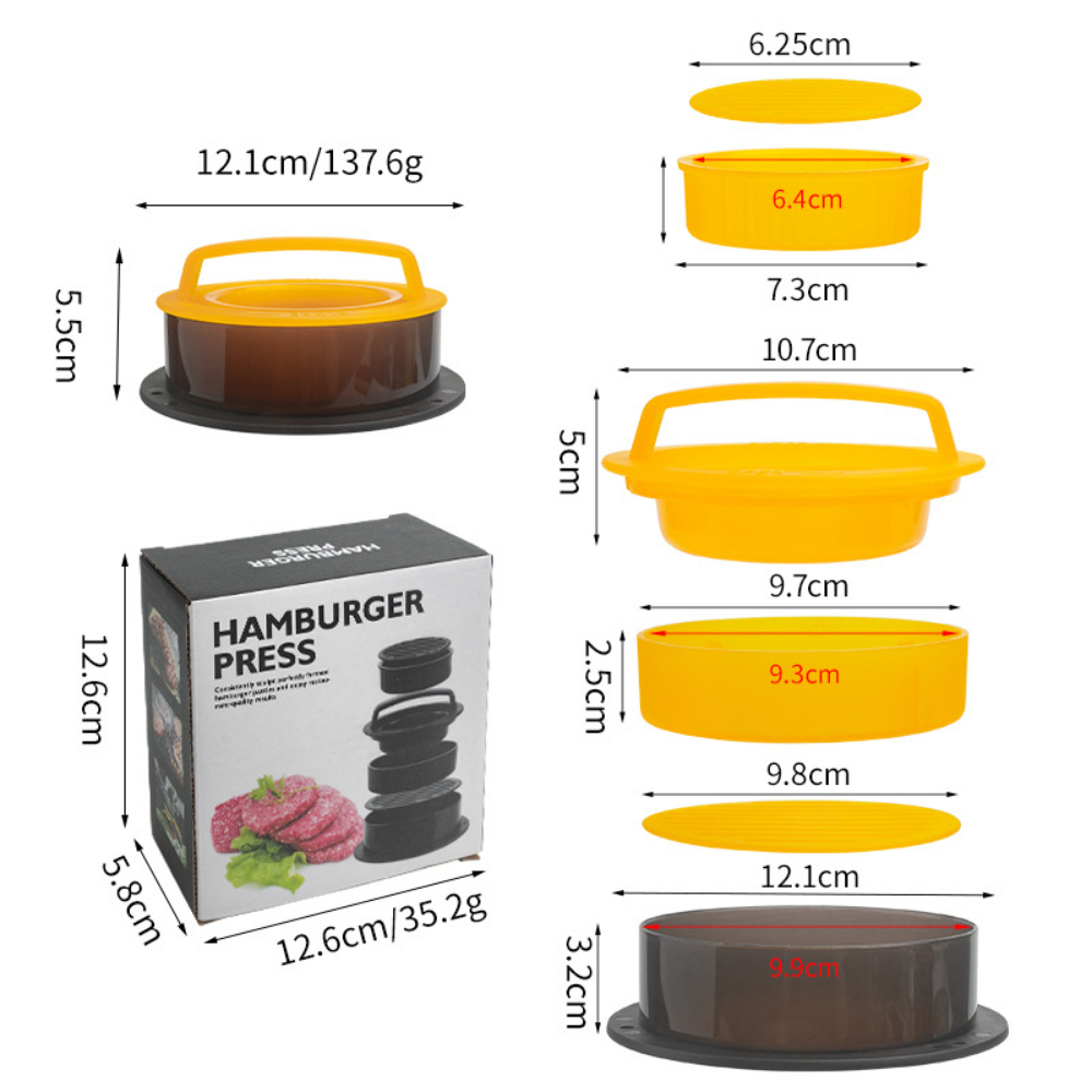 Round Hamburger Burger Press B - Kitchen Gadgets Modern recension och pris
