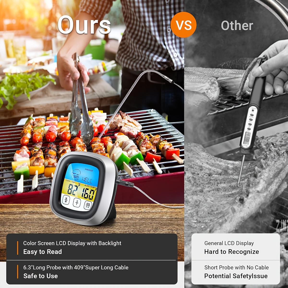 Digital Meat Thermometer BBQ T - Kitchen Timer Digital recension och pris