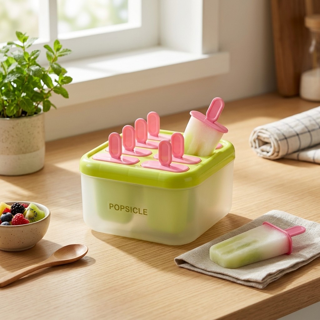 8 Grids Plastic Popsicle Molds - Kitchen Gadgets For Kids recension och pris