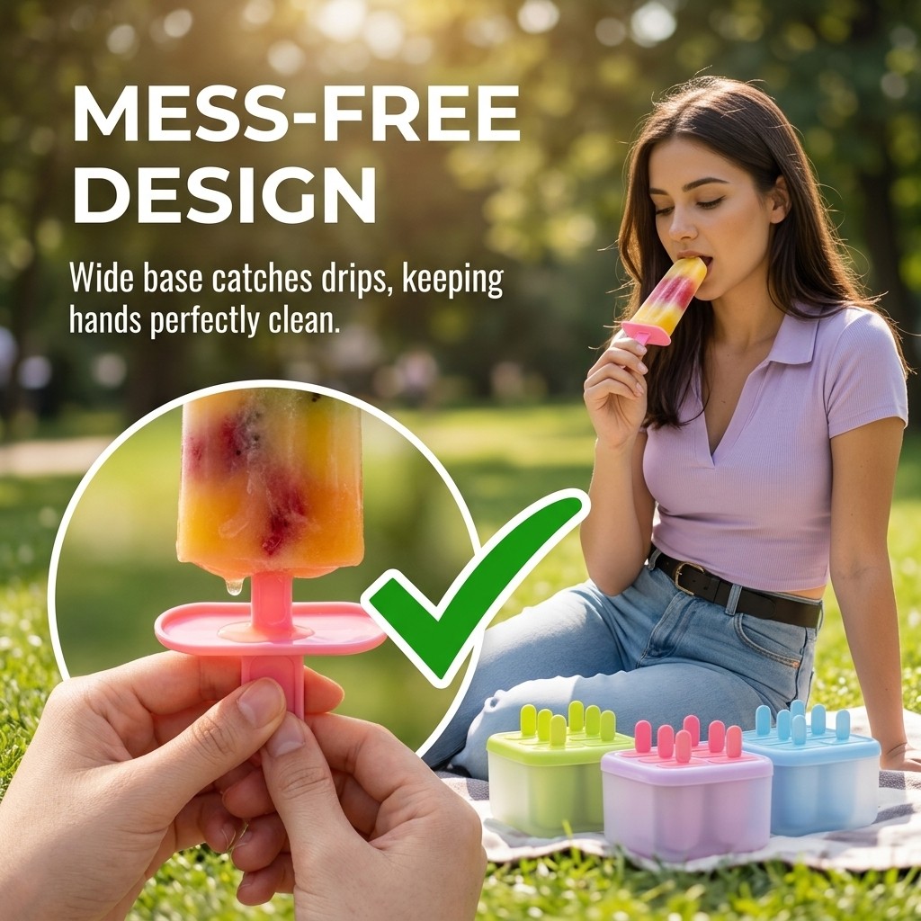 8 Grids Plastic Popsicle Molds - Kitchen Gadgets For Kids recension och pris