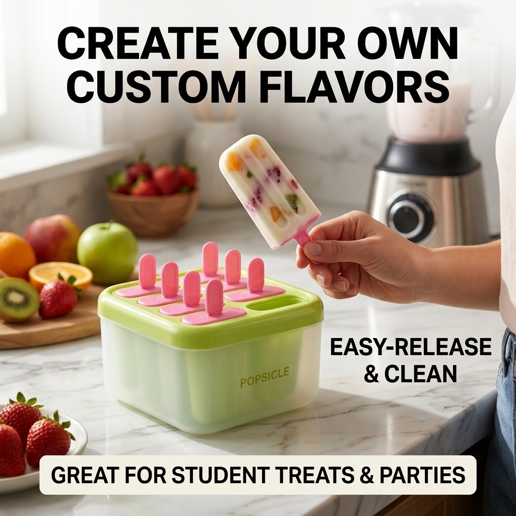 8 Grids Plastic Popsicle Molds - Kitchen Gadgets For Kids recension och pris